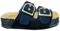 Platform Sandals Black Cork/Gold Buckle F0270-340
