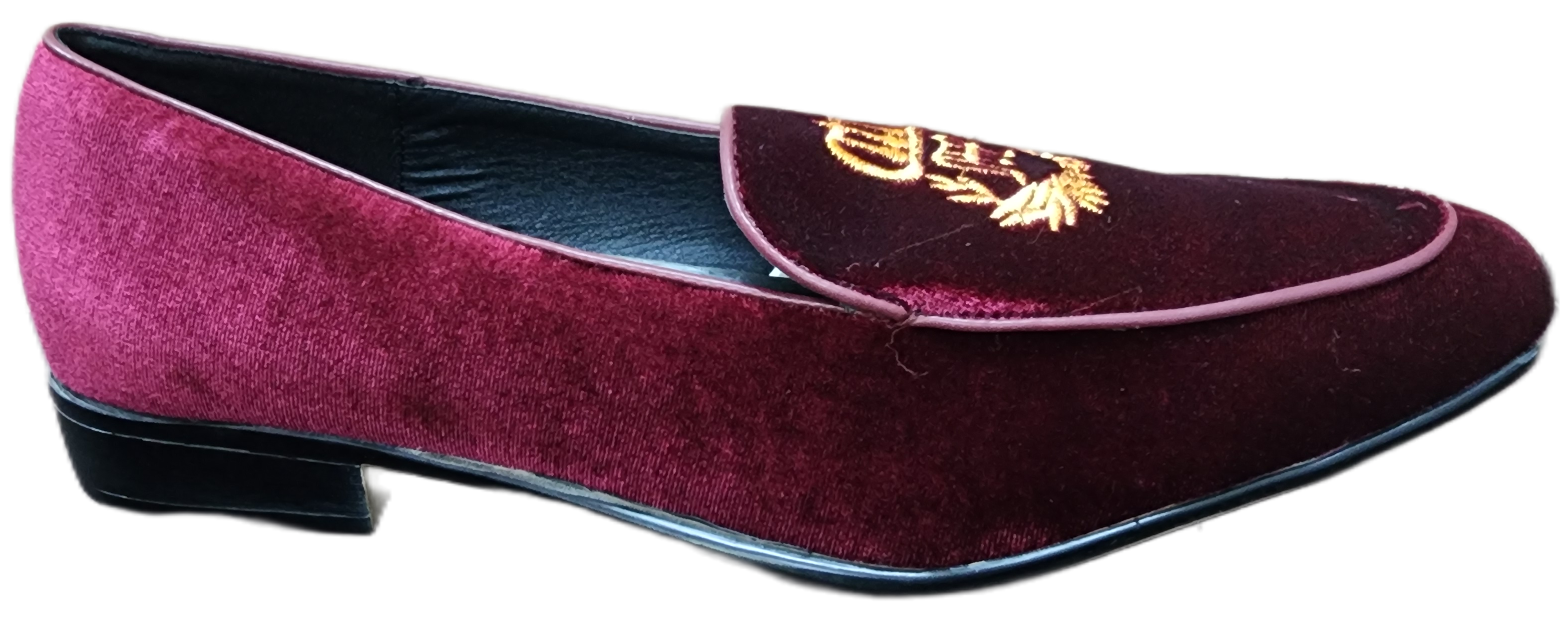 Mens Formal Suede Burgandy AM03