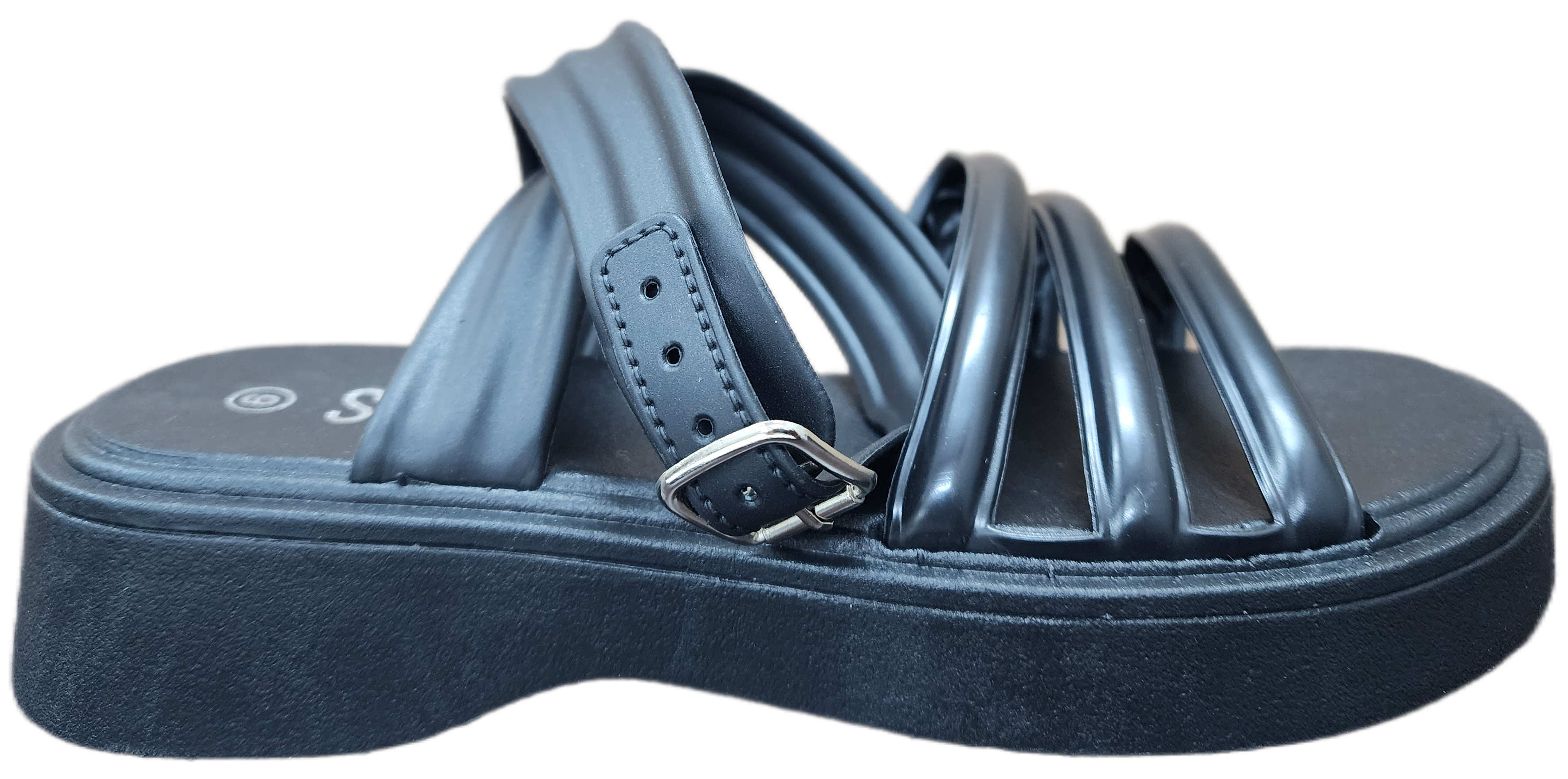 Ladies Sandal PU Black F0271-2