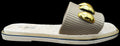 Ladies Sandal Tan Gold Jewel F0271-20