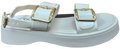 Ladies Sandal PU Buckle Beige F0271-1