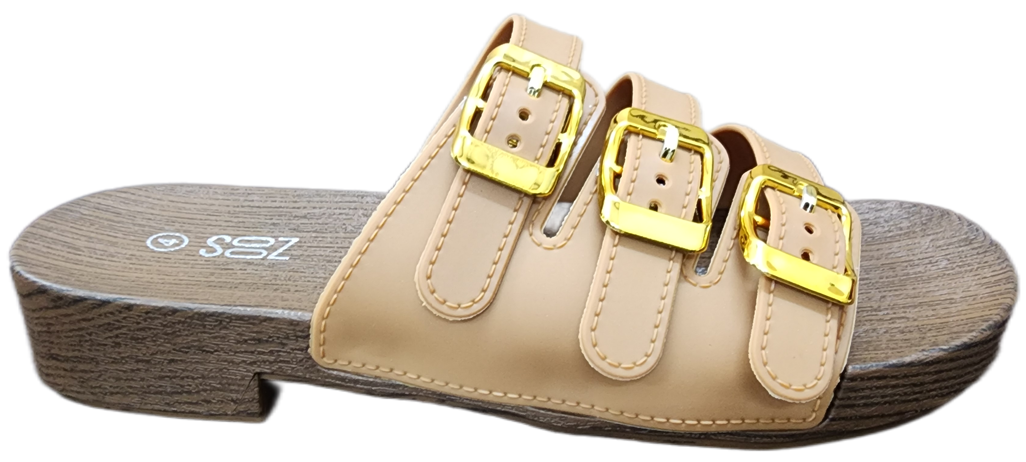 Ladies Clog Sandal Tan F0258-306