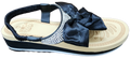 Ladies Sandal Bow Black F0269-53