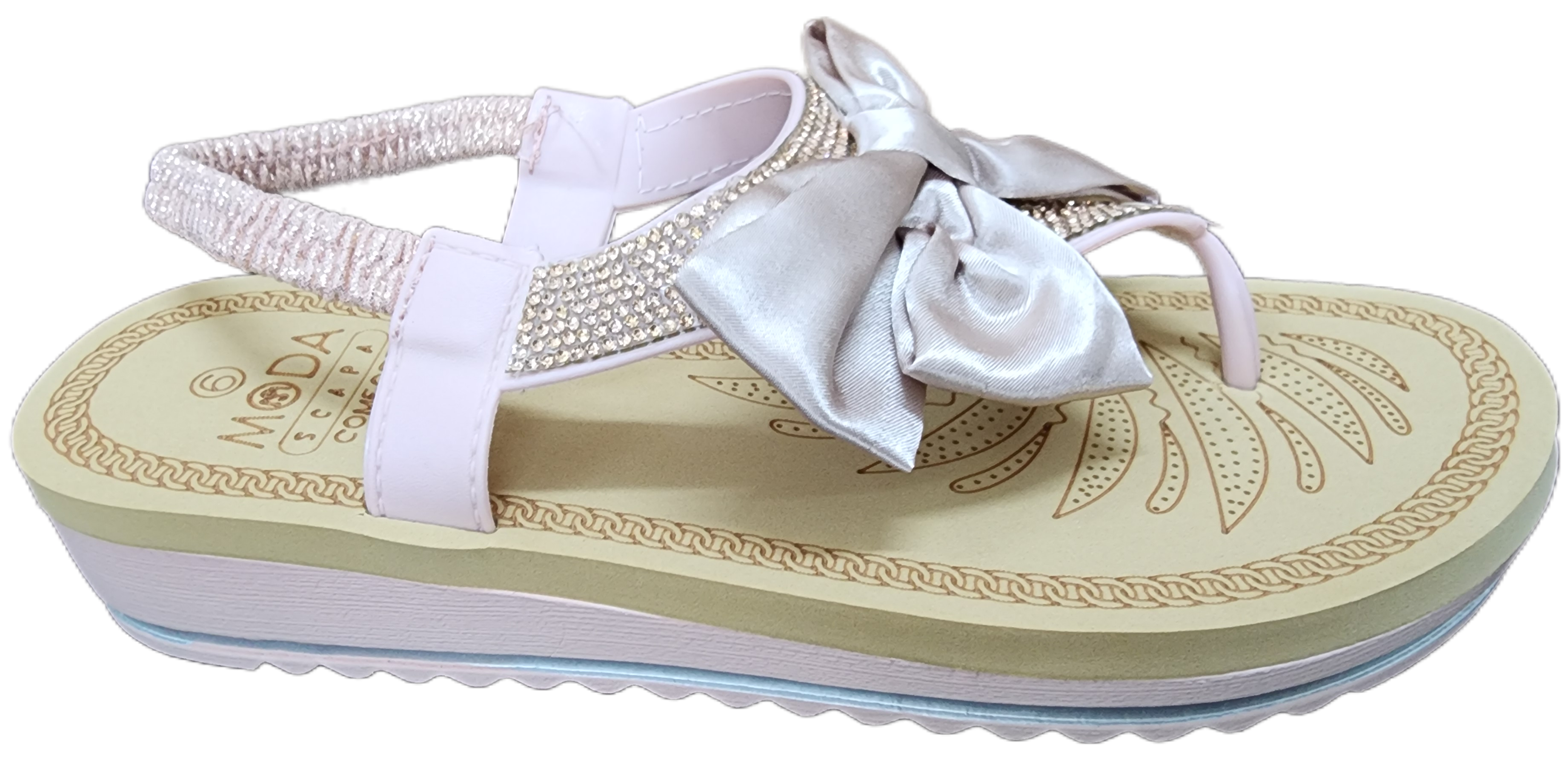 Ladies Sandal Bow Mink F0269-53