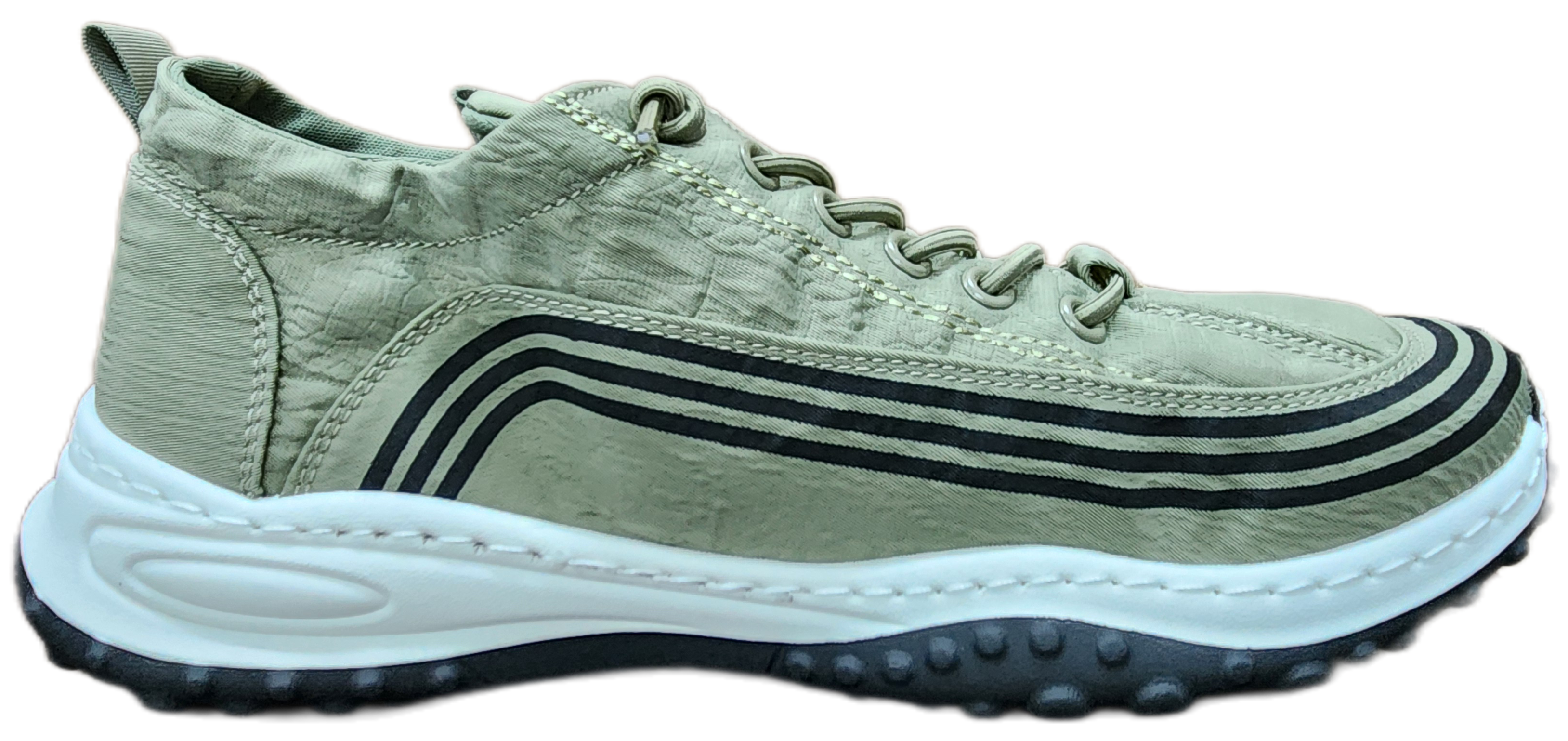 Mens sneakers w/Decal Olive ZM273-1