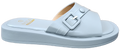 Ladies Sandal PU Grey Buckle L5315-27