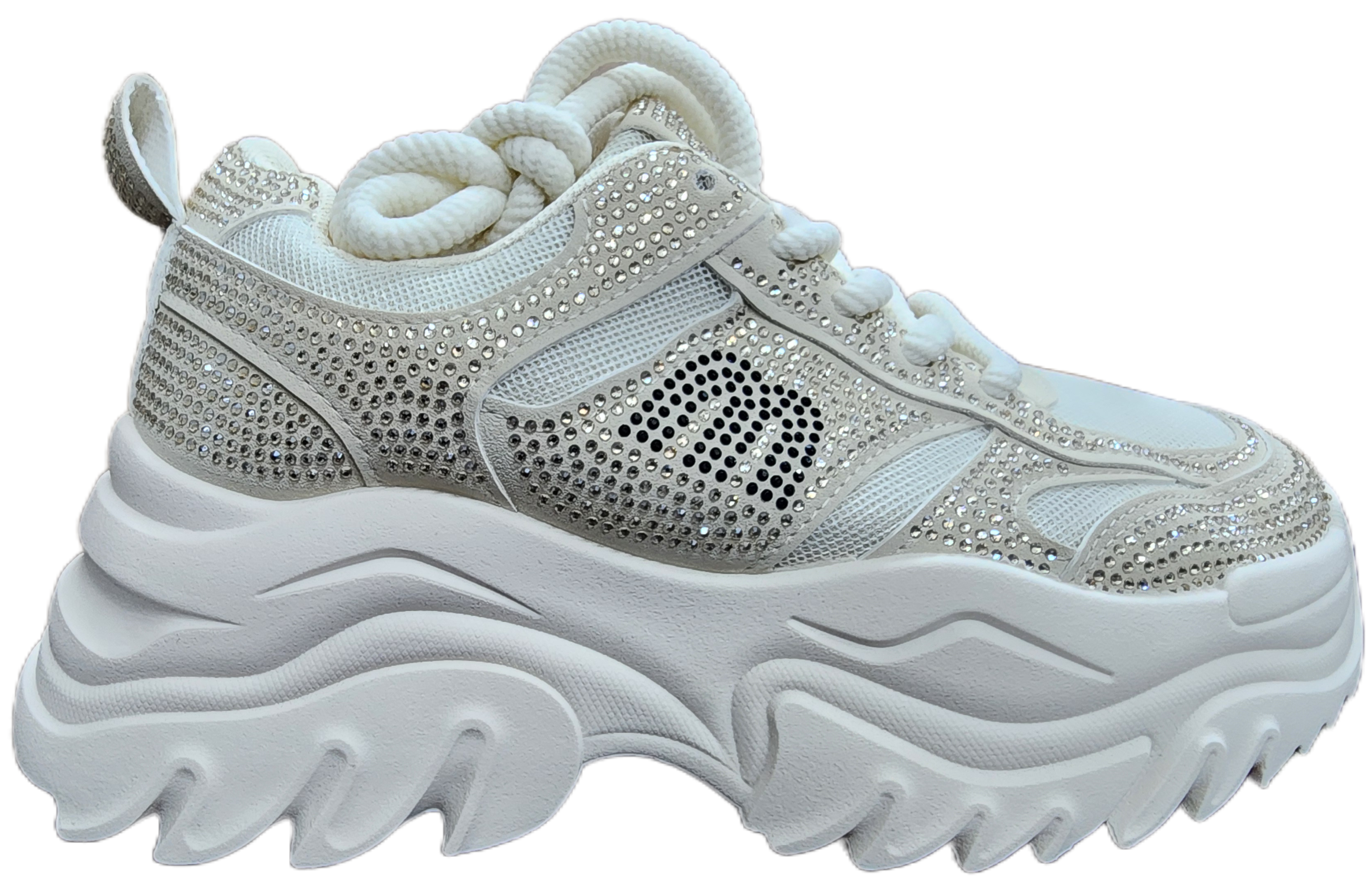 Ladies Sneakers Bling Beige DJ-50