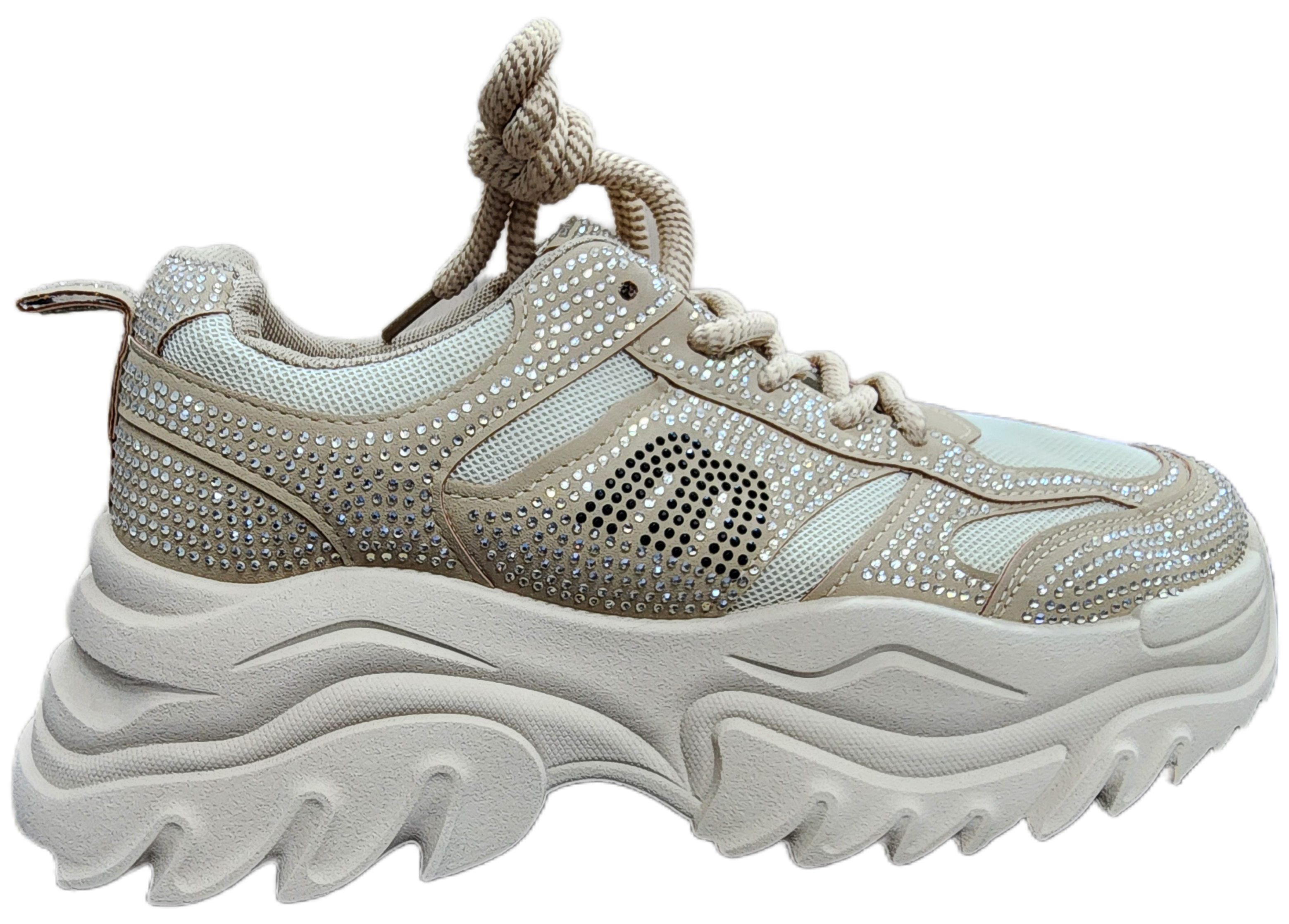Ladies Sneakers Bling Taupe DJ-50
