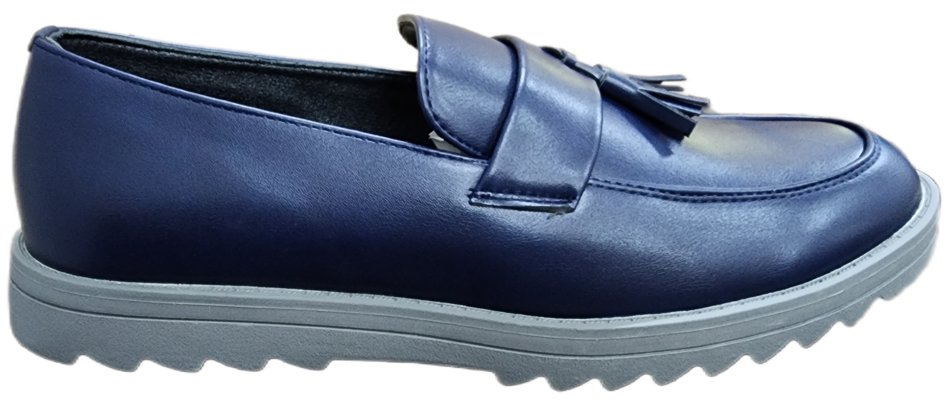 Mens Formal Mockasin Navy PU JM278-1