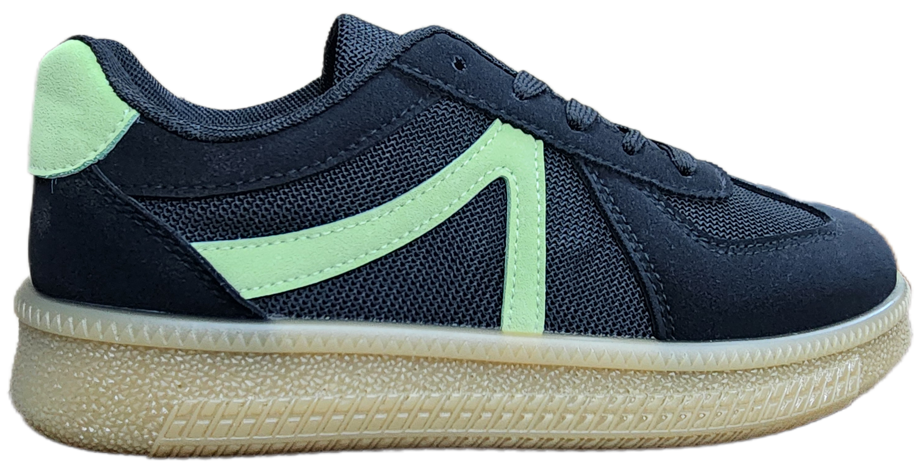 Sneakers PU Black/Green ZL260-2