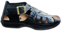 Mens PU Leather Sandal Black JM242-2
