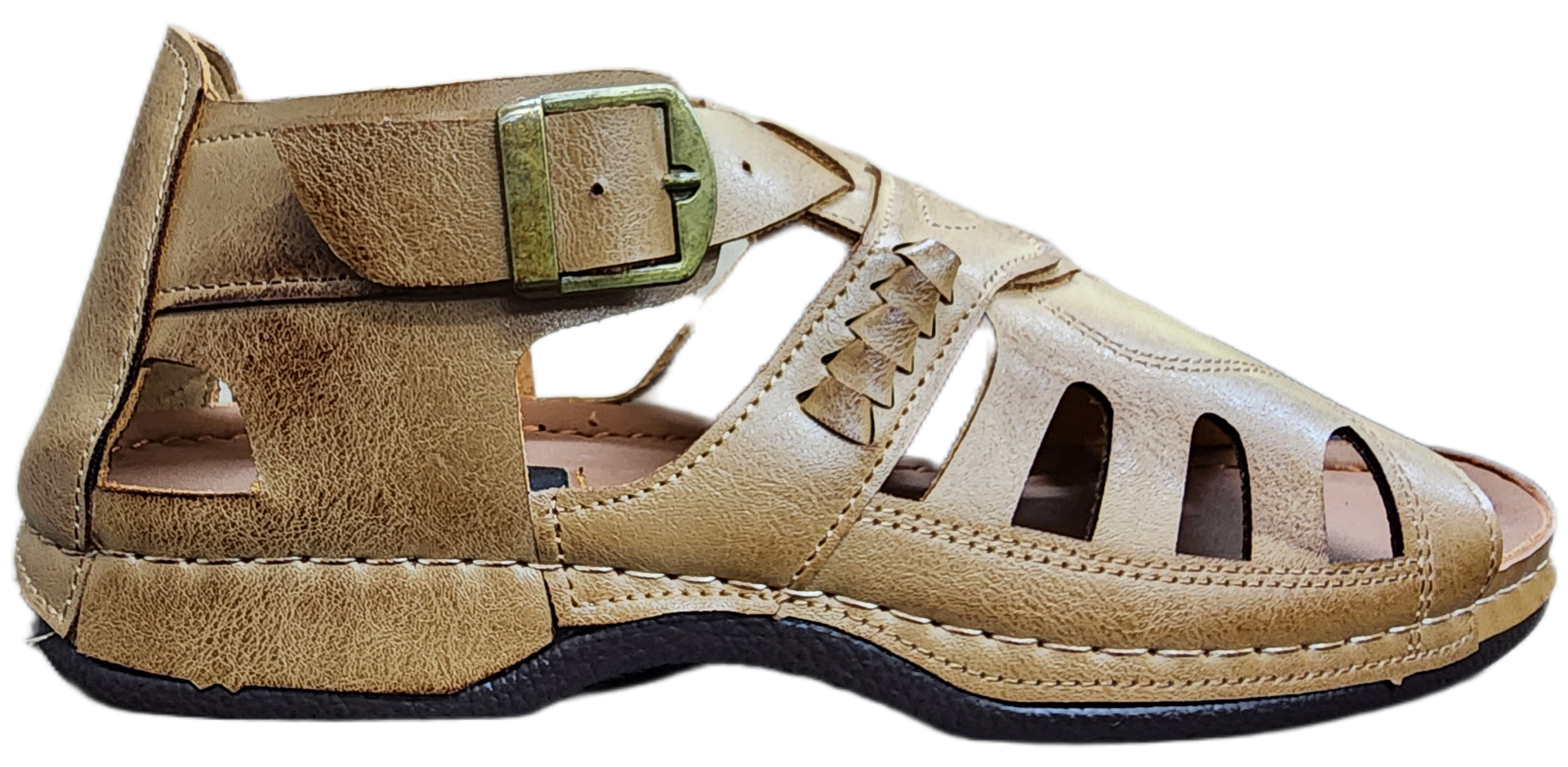 Mens PU Leather Sandal Camel JM242-2