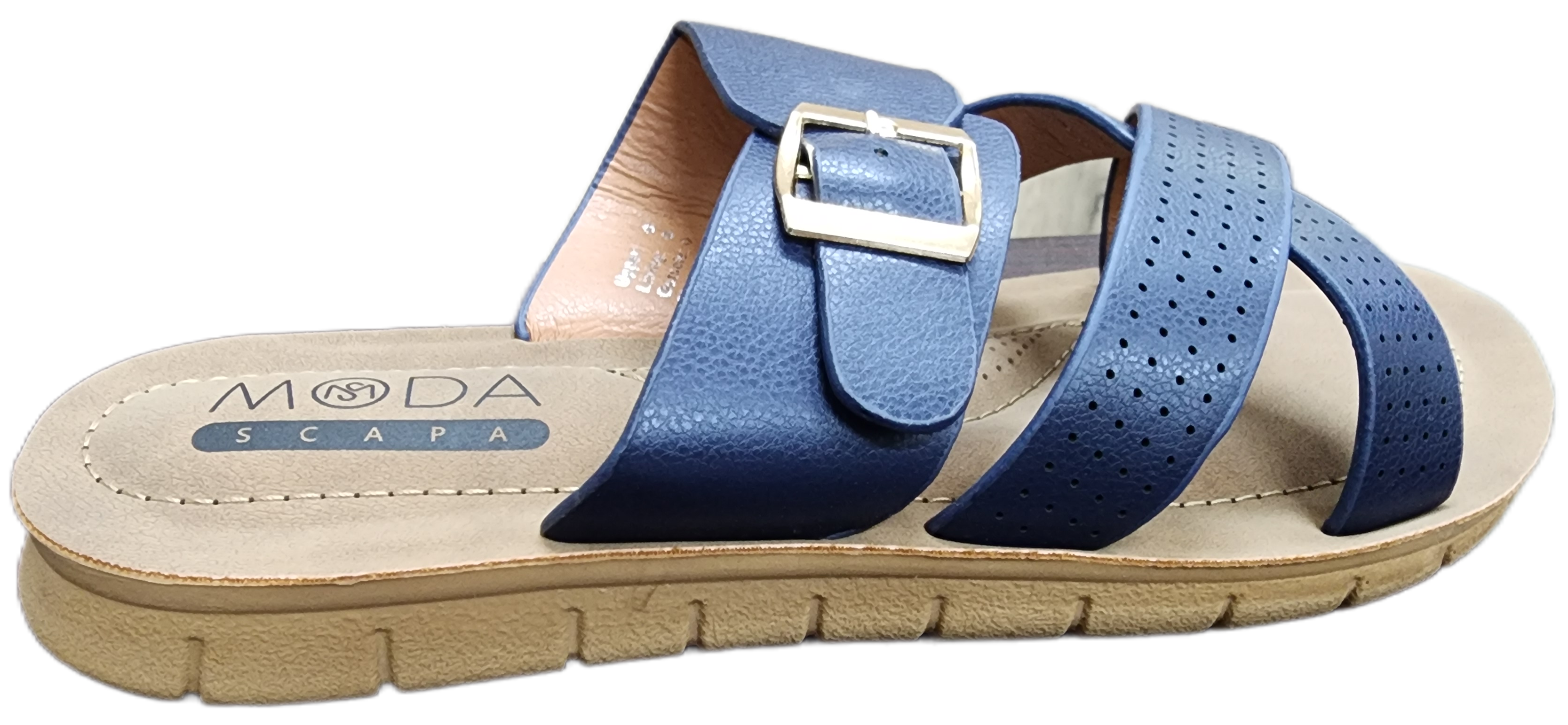 Ladies Sandal Flat Navy L5315-11