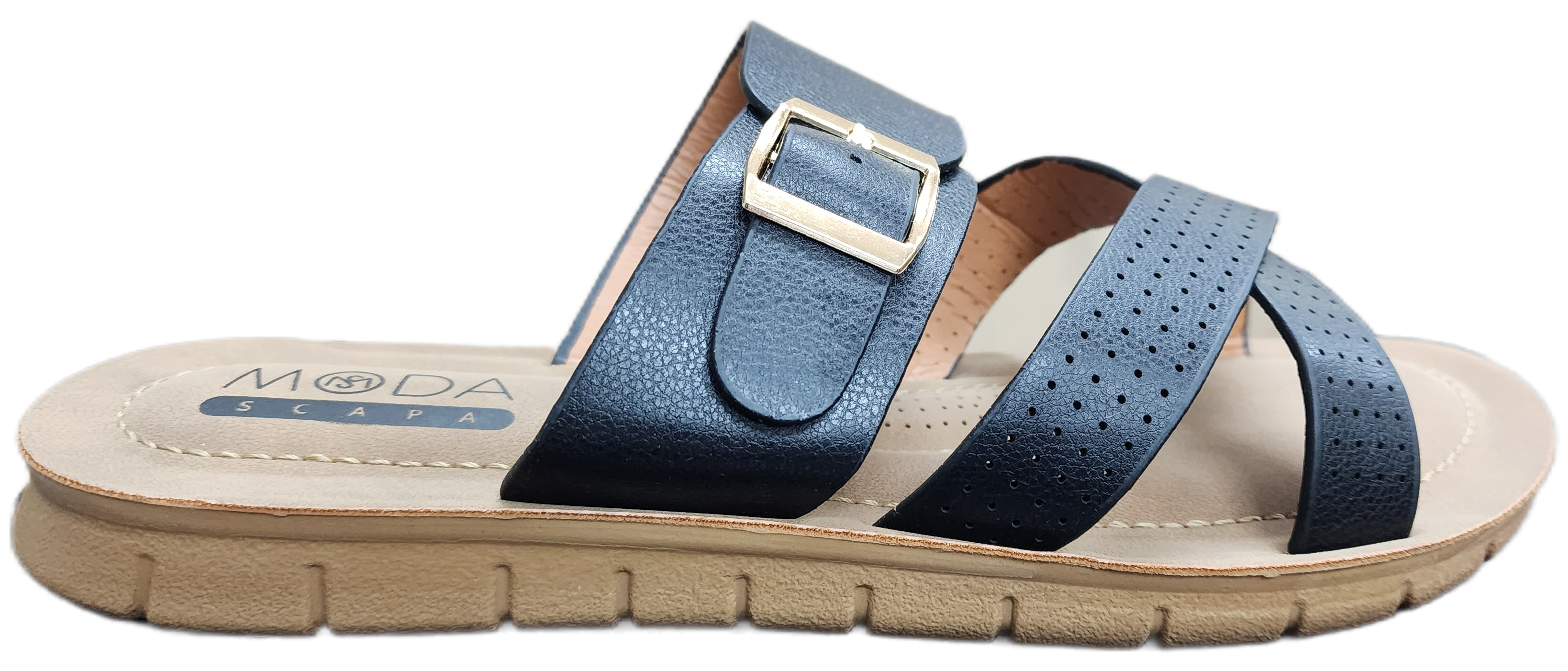 Ladies Sandal Flat Black L5315-11