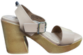 Ladies PU Block High Heel Nude WIN-1341