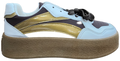 Ladies Platform Sneaker Choc/Gold JL240-2