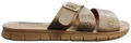 Ladies Flat Sandal Taupe Buckle L5315-12