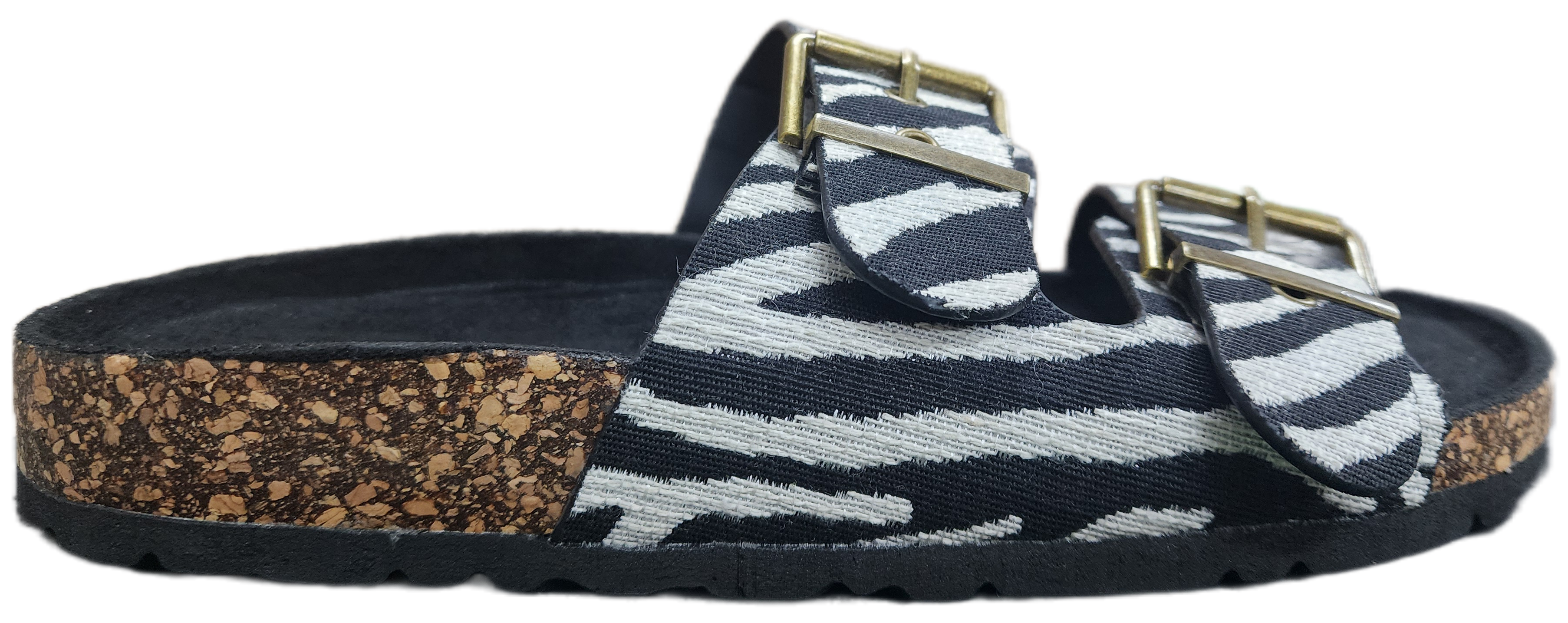 Ladies Sandal Cork/ZebraBuckle YT246