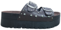 Ladies Platform Sandal Studded Brown F0271-199