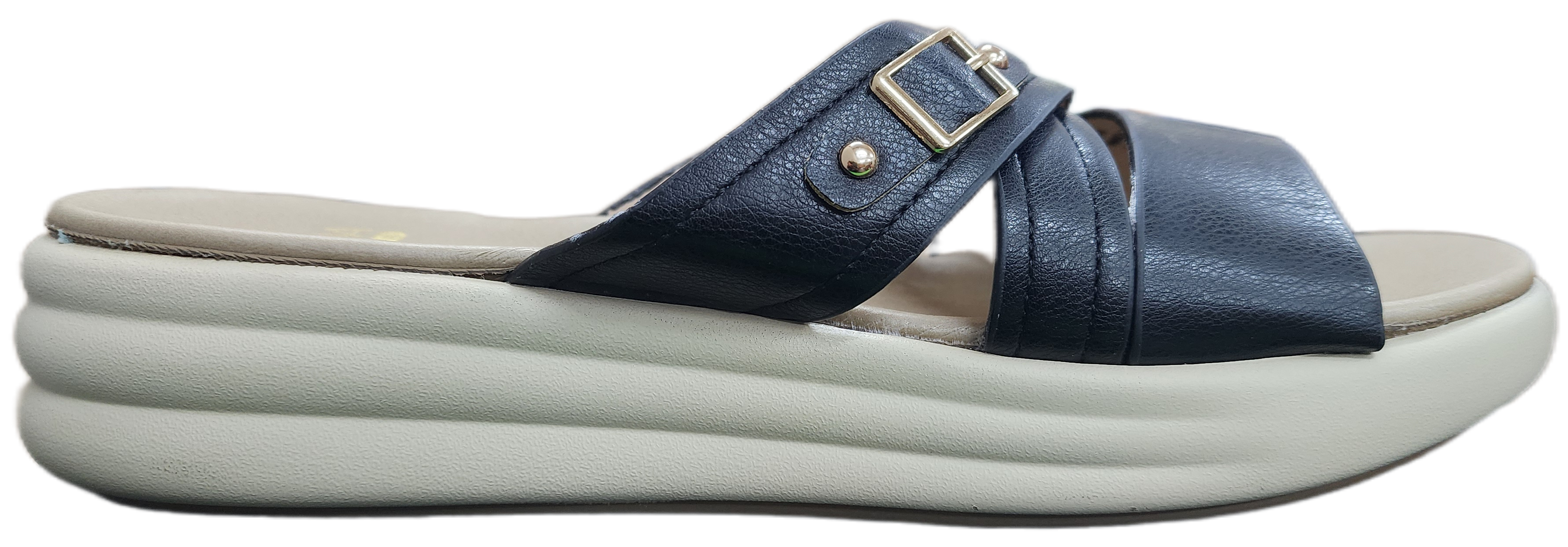Ladies Platform Foam Sandle Black JL-337-1