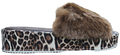 Ladies Platform Fur Animal/Choc Sandal F0208-947