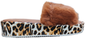 Ladies Platform Fur Animal/Tan Sandal F0208-947