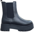 Ladies Pleather Platform Boot Black WIN-1501