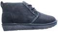Ladies Fleece Ankle Ugg Lace-Up Black WIN-1461