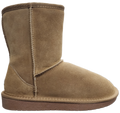 Ladies Fleece Ugg Ankle Boot Chestnut WIN-1459
