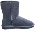 Ladies Fleece Ugg Ankle Boot Grey WIN-1459