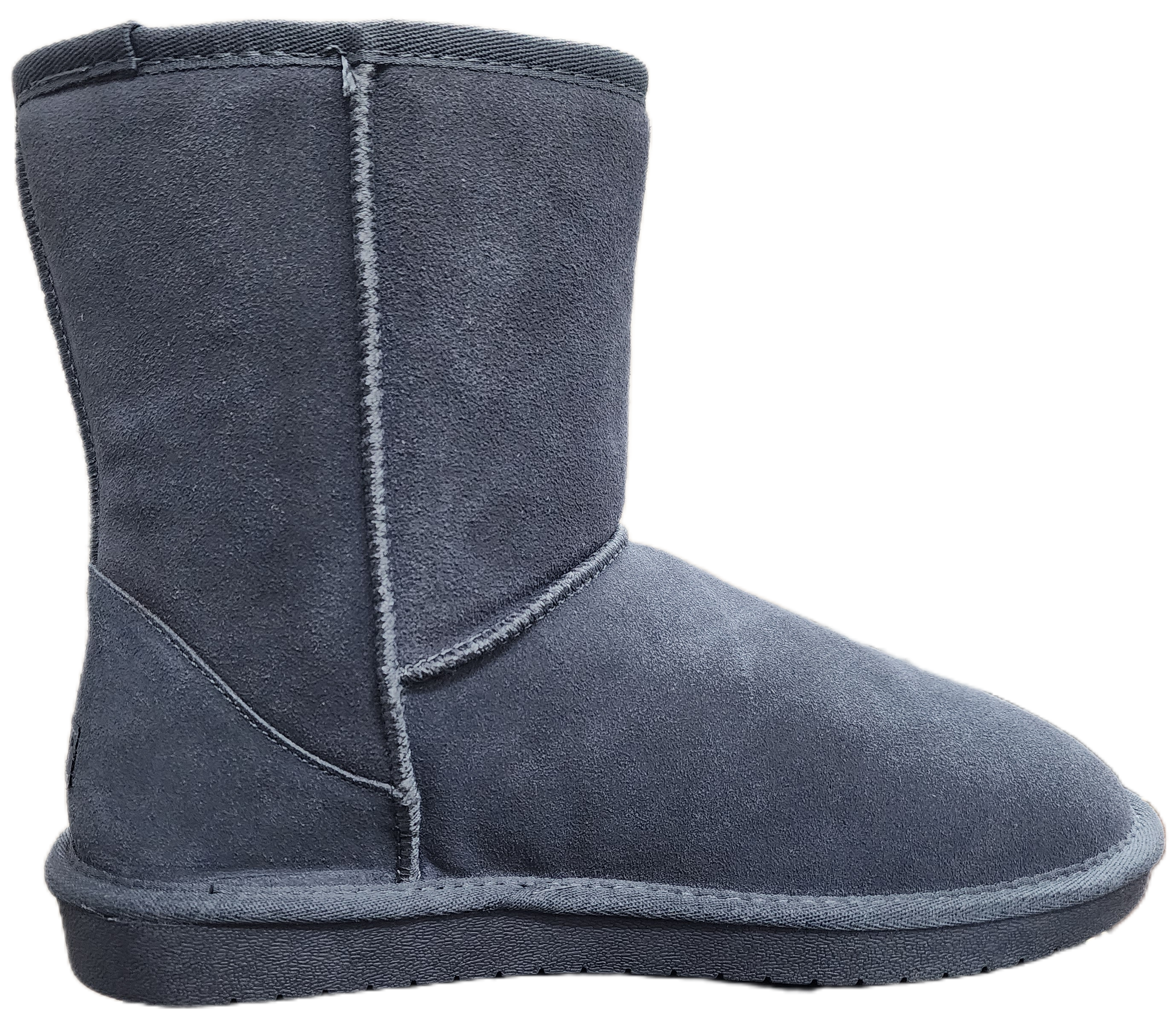 Ladies Fleece Ugg Ankle Boot Grey WIN-1459