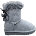 Kids Girls Fleece Ugg Boot Grey WIN-1464