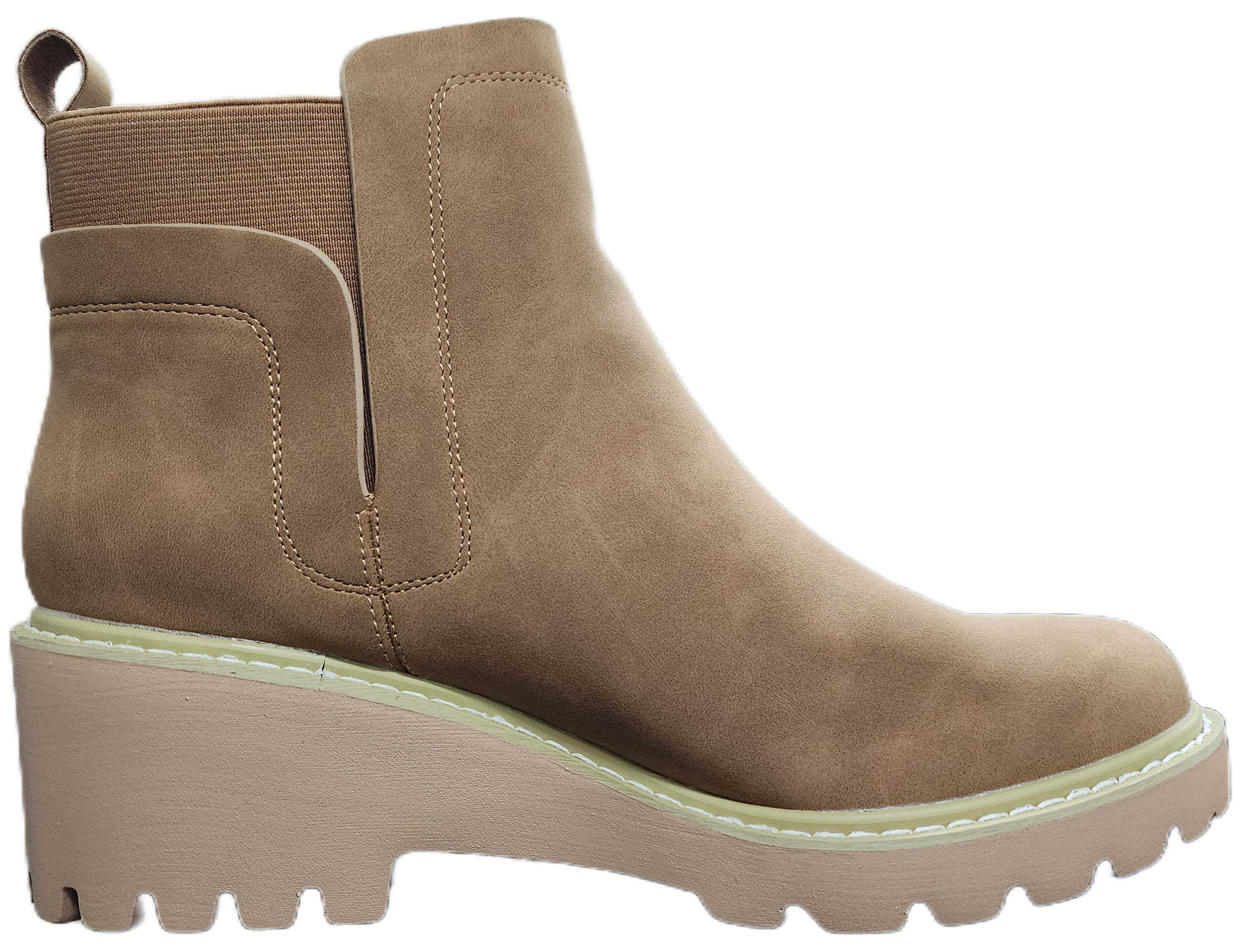 Ladies High Heel Ankle Boot Camel WIN-1448