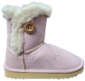 Kids Girls Pink Fur Trim Uggs WIN-1465