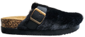 Ladies Closed Birkenstock Fur Black F0124-430