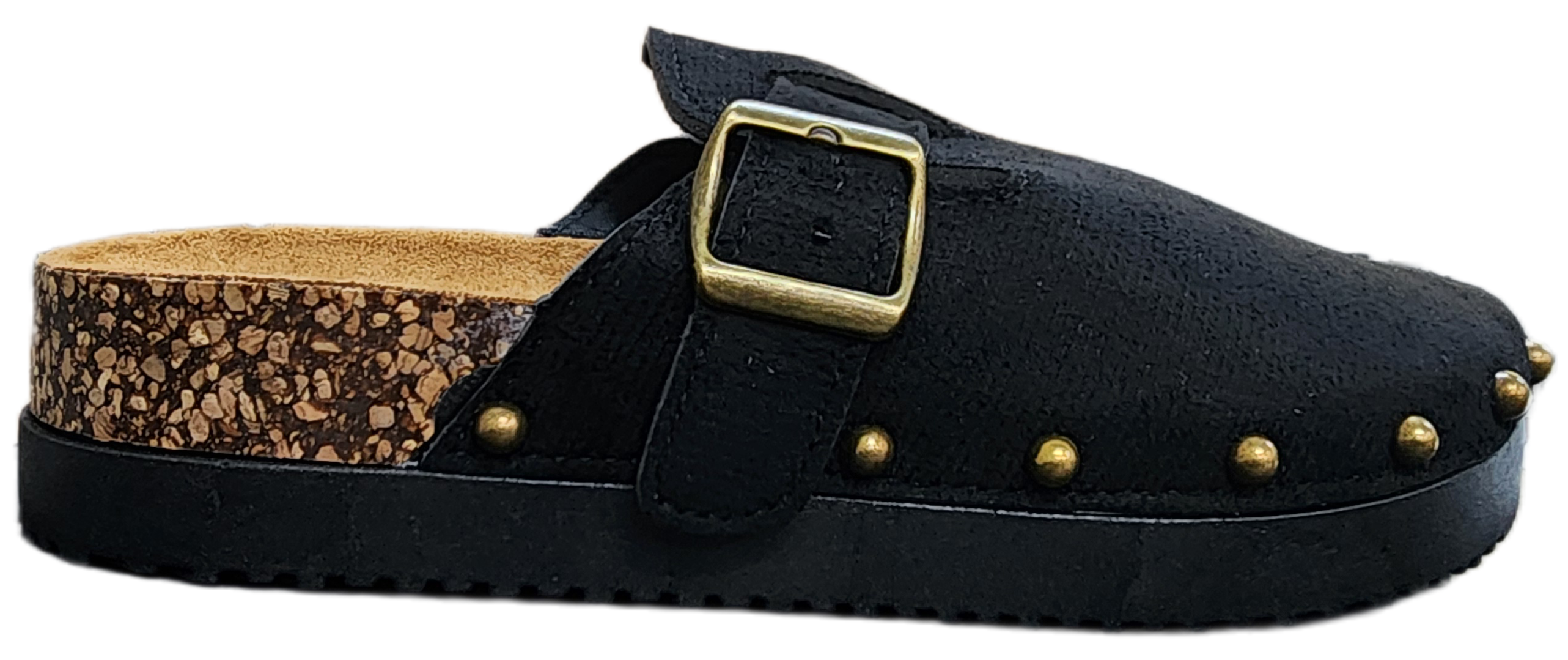 Ladies Closed Birkenstock Black Studded F0124-440