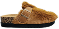 Ladies Closed Birkenstock Fur Camel F0124-430