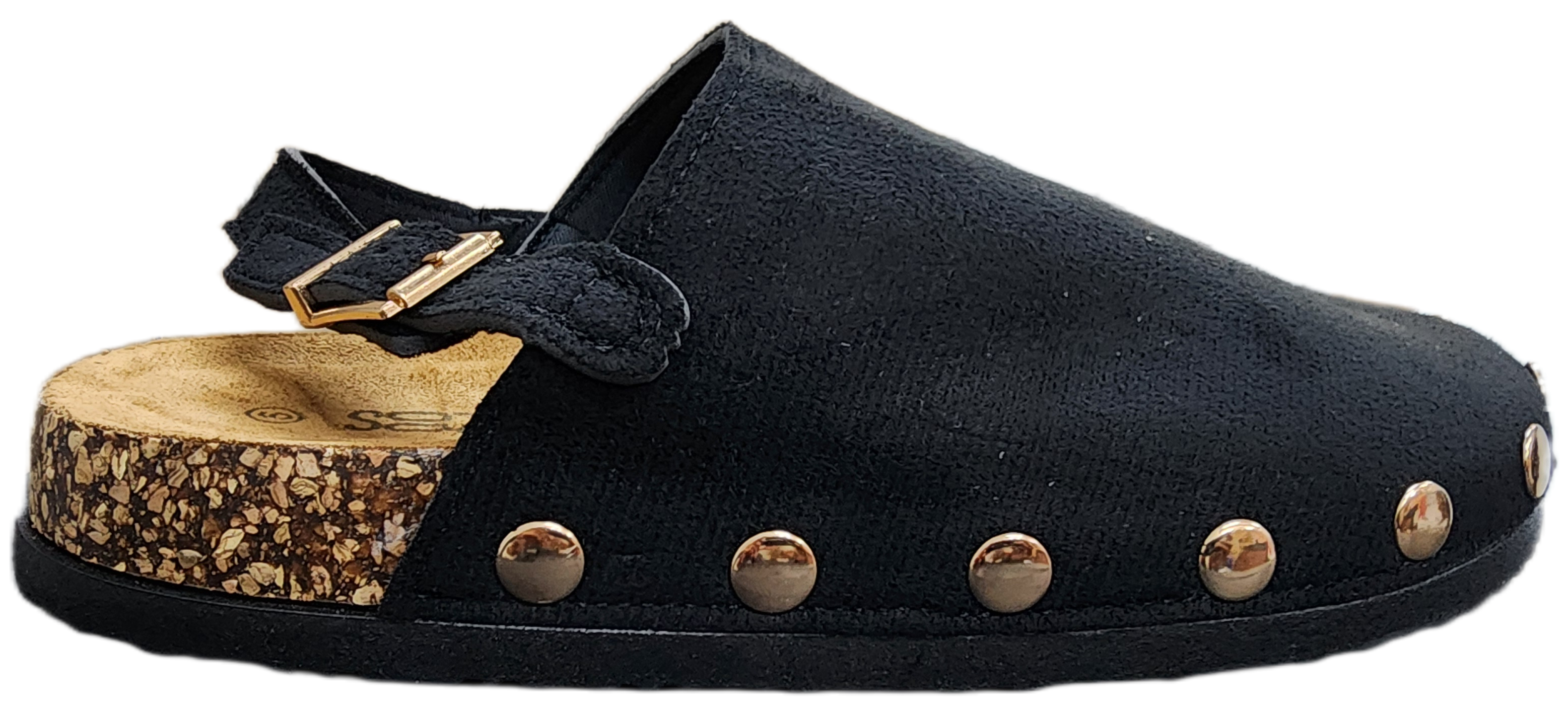 Ladies Sling Back Birkenstock Black Studded F080-697