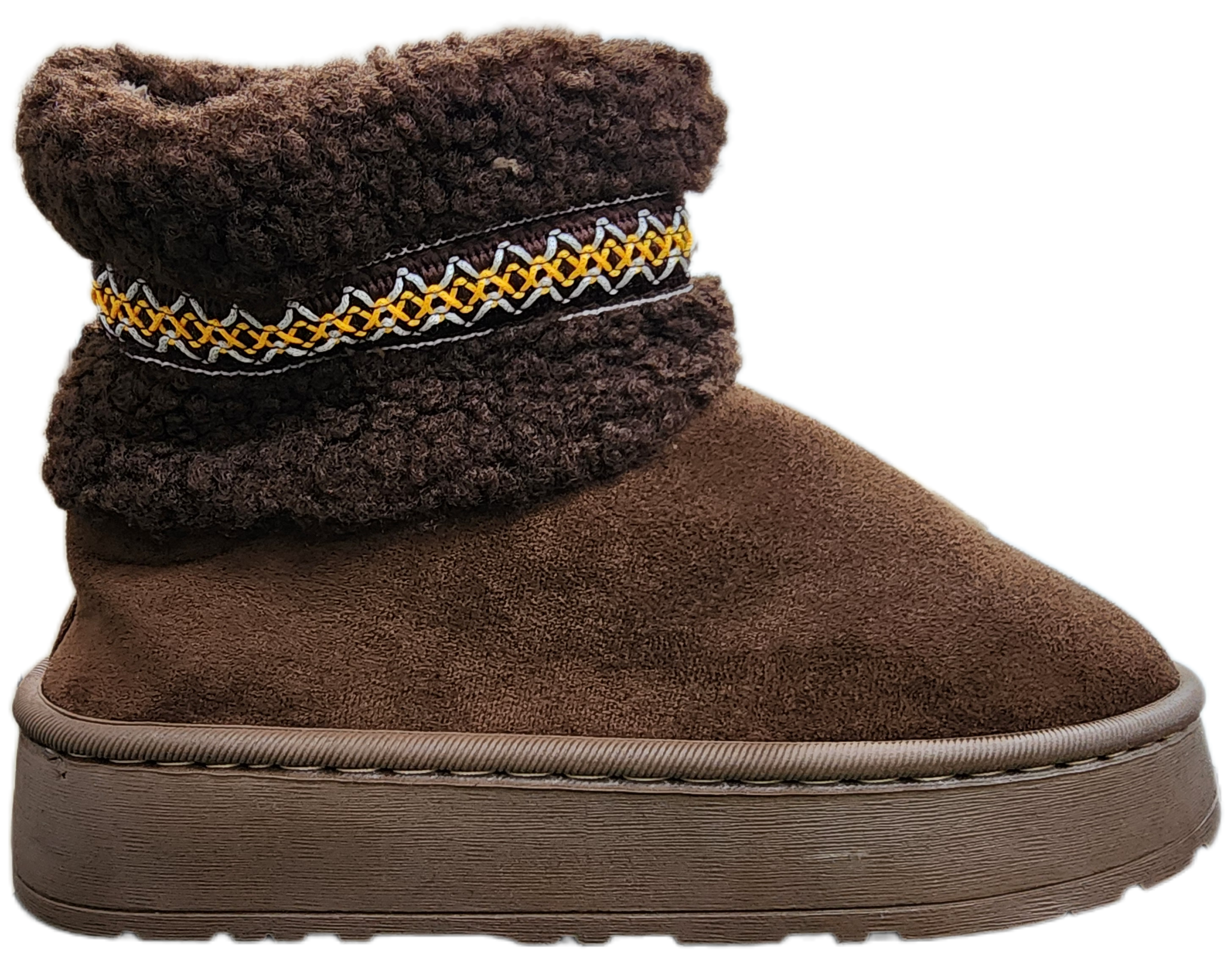 Ladies Ugg Wool Ankle Boot Choc 25069