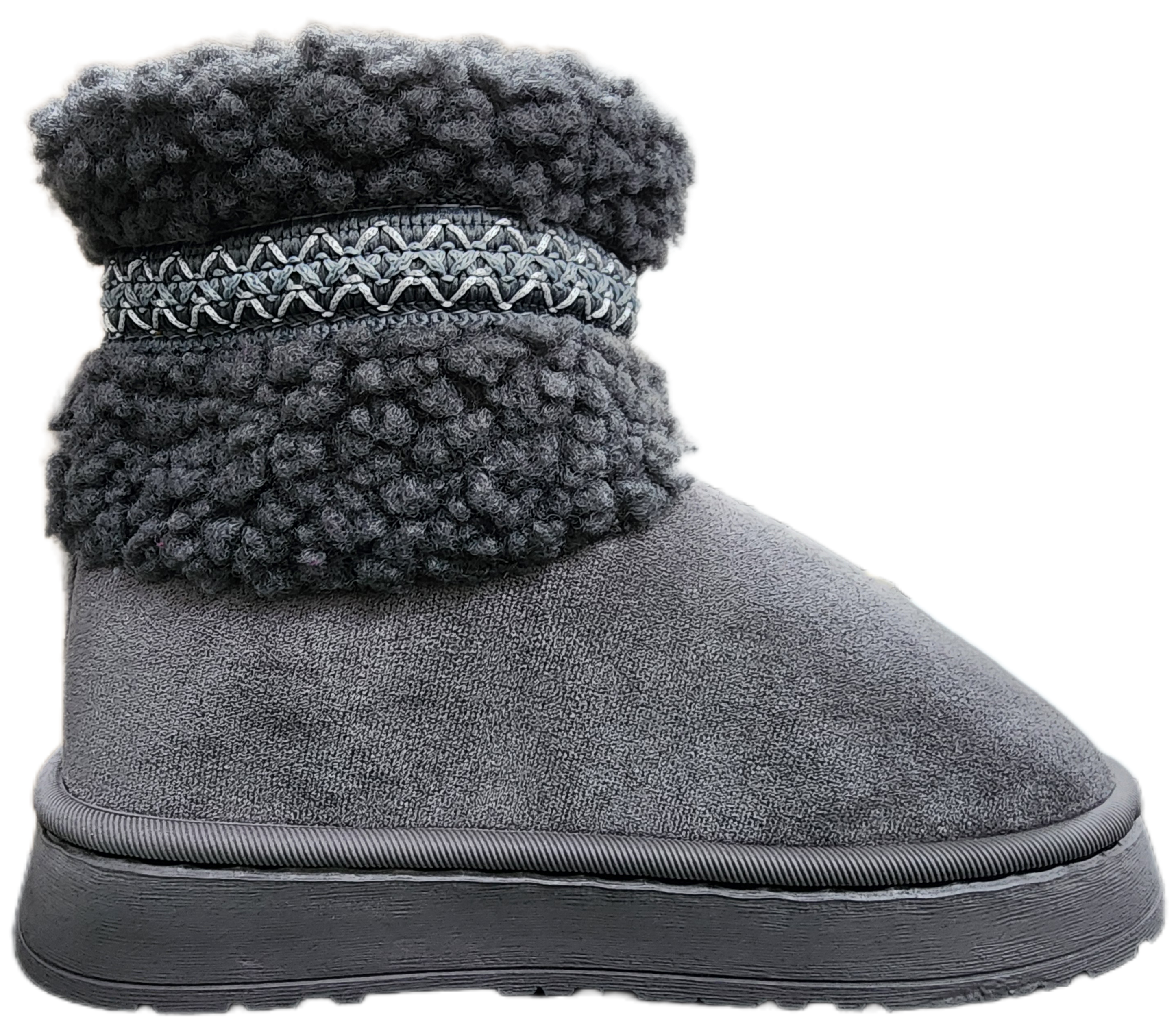 Ladies Ugg Wool Ankle Boot Grey 25069