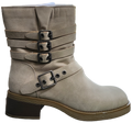 Ladies High Heel Boot W/ buckle Beige WIN-1499